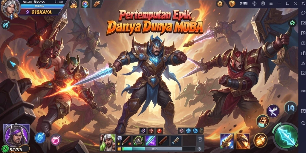 Gameplay seru 918KAYA dalam pertarungan MOBA