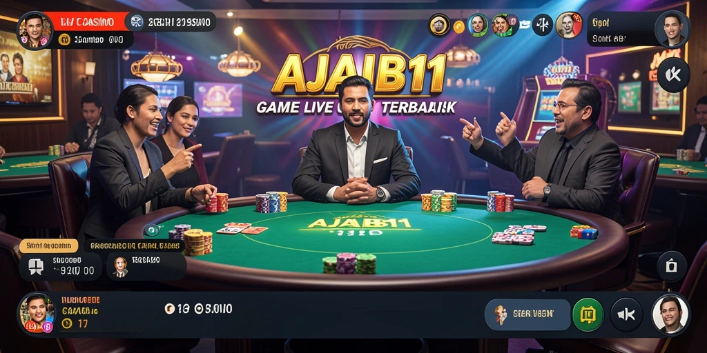 Tampak gameplay Live Casino yang seru dengan dealer langsung.