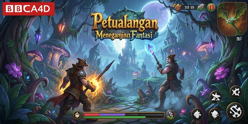 Tampilan gameplay menakjubkan dari BBCA4D saat melewati rintangan petualangan.