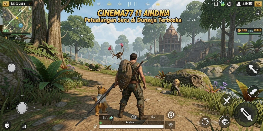 Gameplay CINEMA77 menampilkan petualangan seru di dunia terbuka.