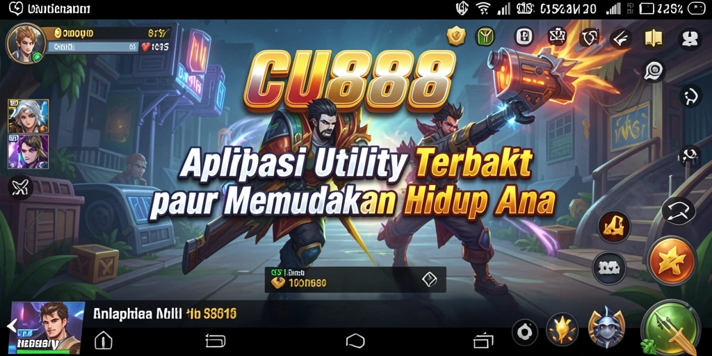 Tampilan antarmuka aplikasi Utility CU888 yang modern dan user-friendly.