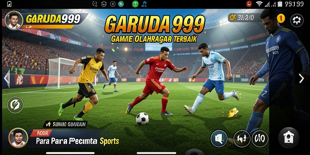 Tampilan gameplay seru dalam GARUDA999 dengan aksi olahraga yang menarik.