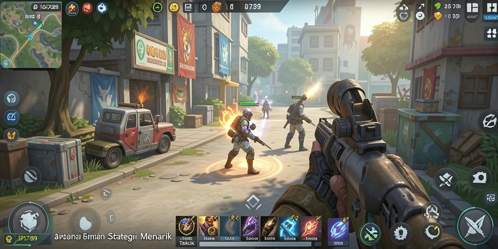 Tangkapan layar gameplay JP6789 menampilkan aksi taktis yang seru.