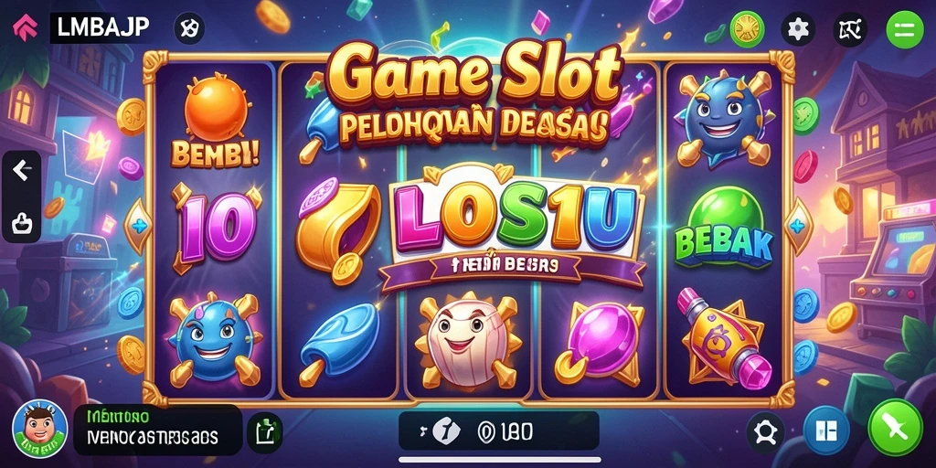 Tampilan gameplay slot yang seru dan penuh warna dari LMBAJP.