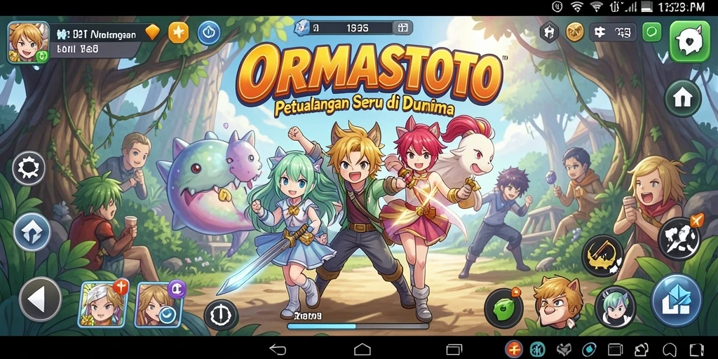 Tampilan gameplay seru dalam dunia Anime yang menakjubkan.
