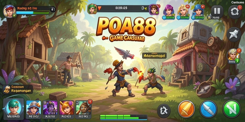 Screenshot gameplay POA88 yang menunjukkan keseruan bermain casual.