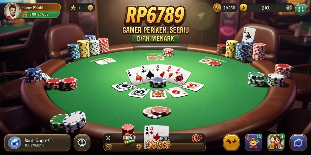 Tampilan permainan Poker yang seru dan mendebarkan di RP6789.