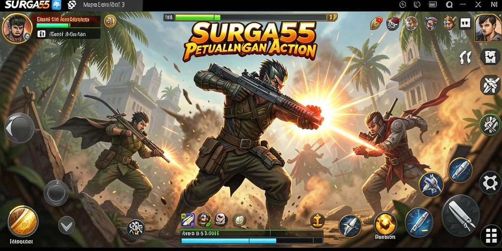 Tangkapan layar gameplay SURGA55 yang menunjukkan aksi mendebarkan.