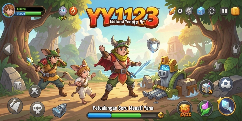 Tampilan gameplay seru dalam petualangan YY123.