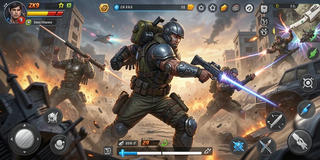 Tampilan gameplay ZK9 yang seru dan menarik.